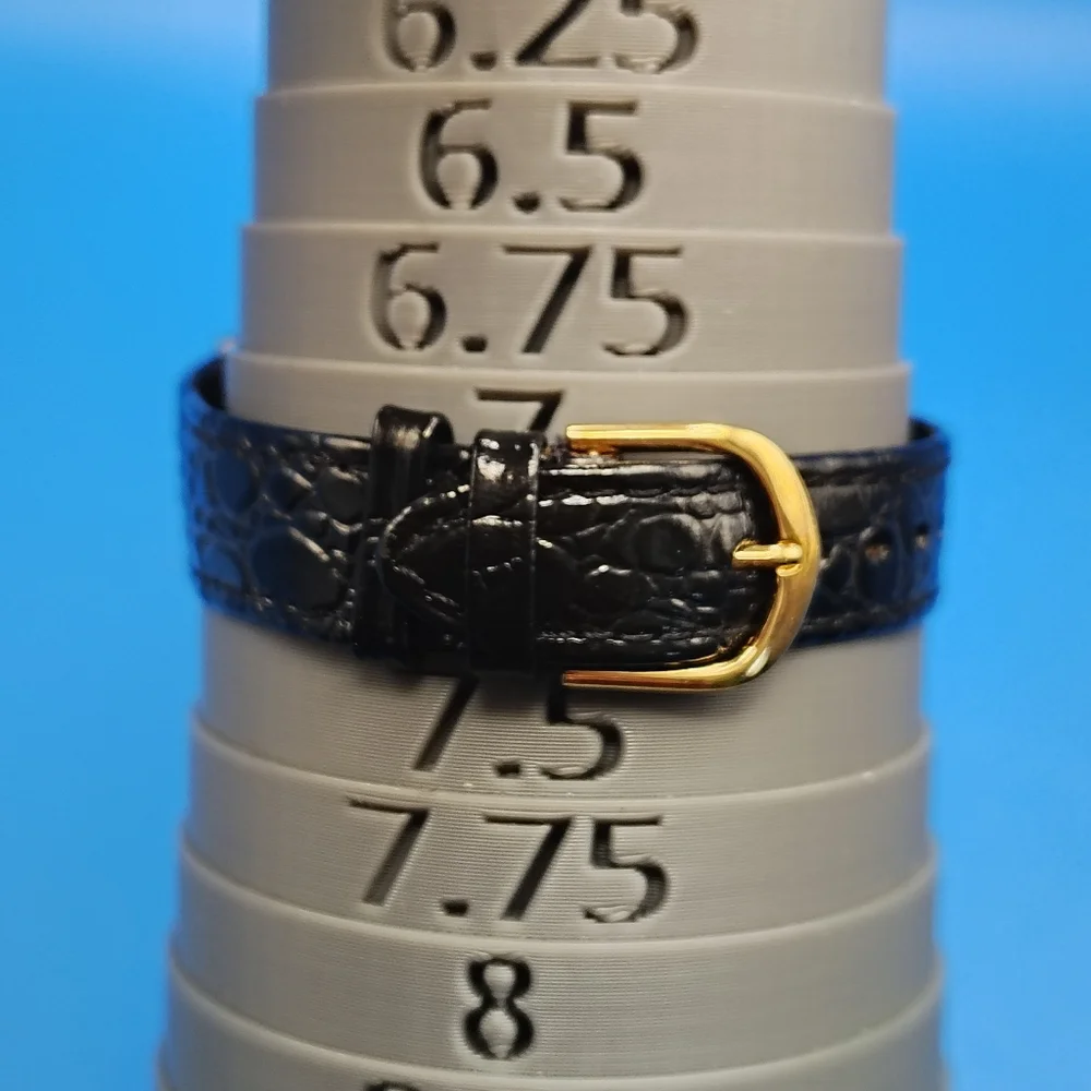 New Vintage 2009 TFX by Bulova Mens Quartz Watch 14k Plated fuex Alligator Strap